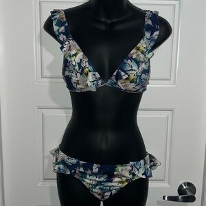 (3/$30💕) Bikini Village (M Top/ SM Bottoms) Turquoise Couture